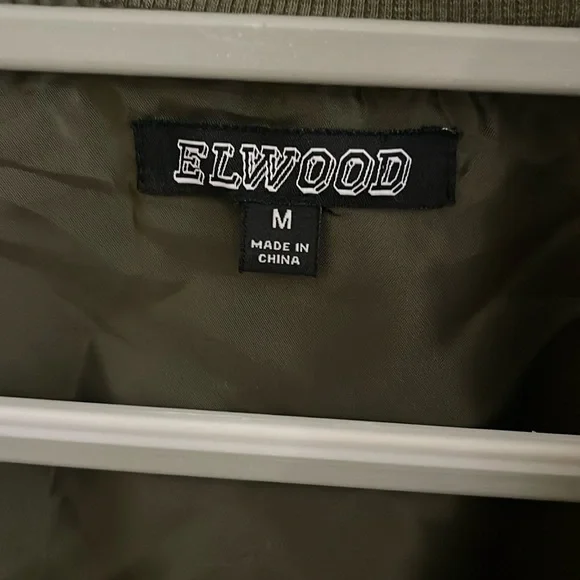 Elwood NWT Men’s Nylon Olive Green Bomber Jacket - Picture 4 of 6